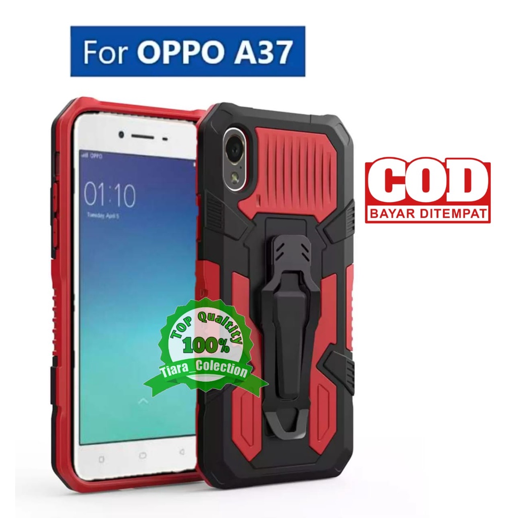 OPPO A37/A37F/Neo9 - Neo 9 Hard Case Belt Clip Robot Transformer Soft Hybrid Leather Standing Cover