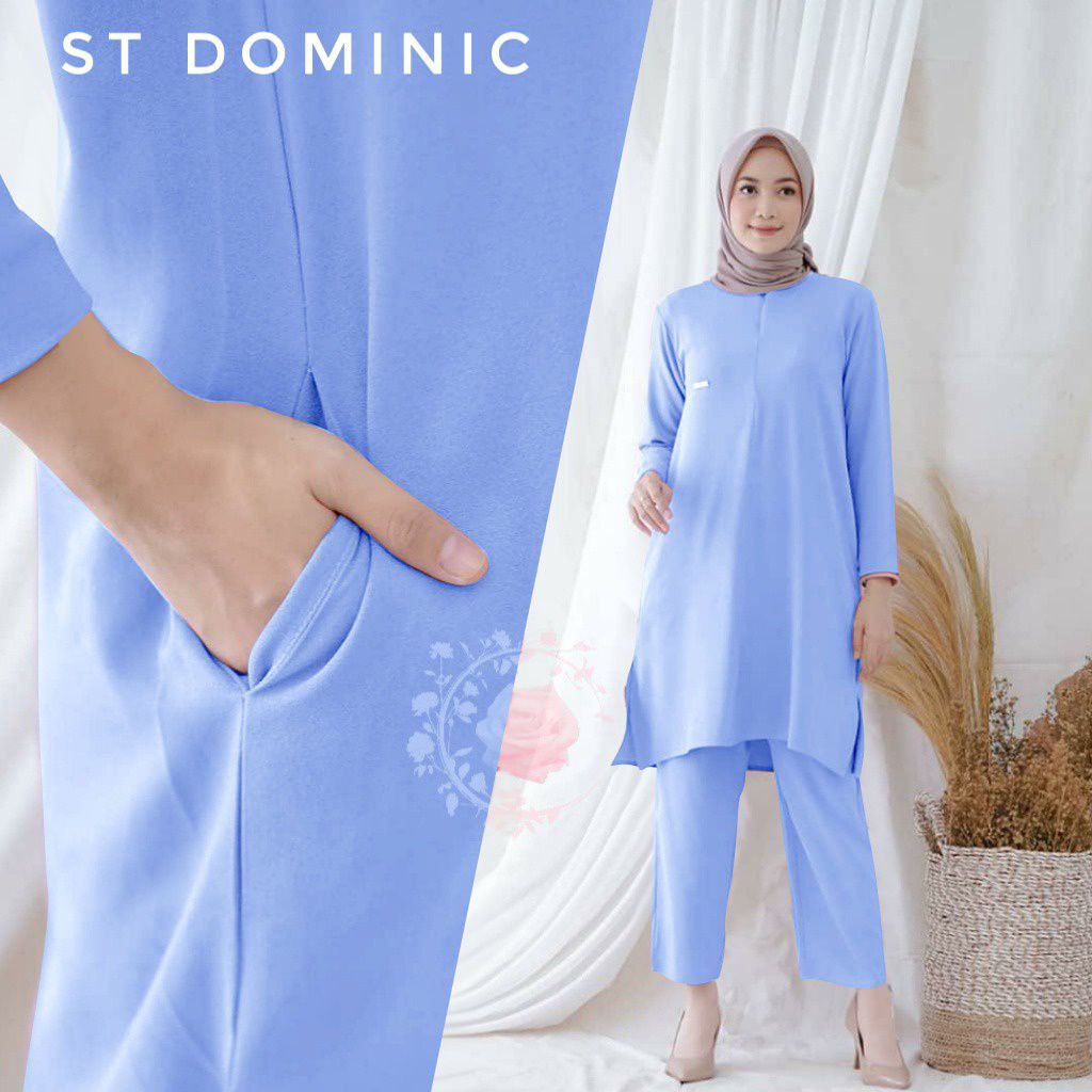 ST DOMINIC / SETELAN FASHION WANITA TERLARIS / PAKAIAN SANTAI / MUSLIM / TERBARU / LENGAN PANJANG