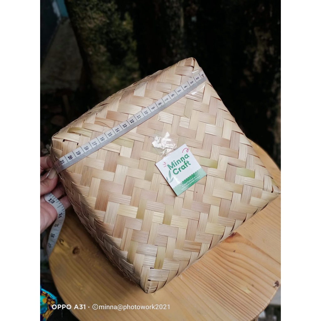 Besek Bambu Anyaman Per 1Pasang Besek Bambu Natural Besek Anyaman Bambu Hampers Besek