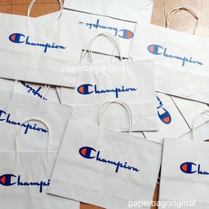 

(TERLARIS) READY STOK !!! Kantong Champion paperbag Paper Bag - M