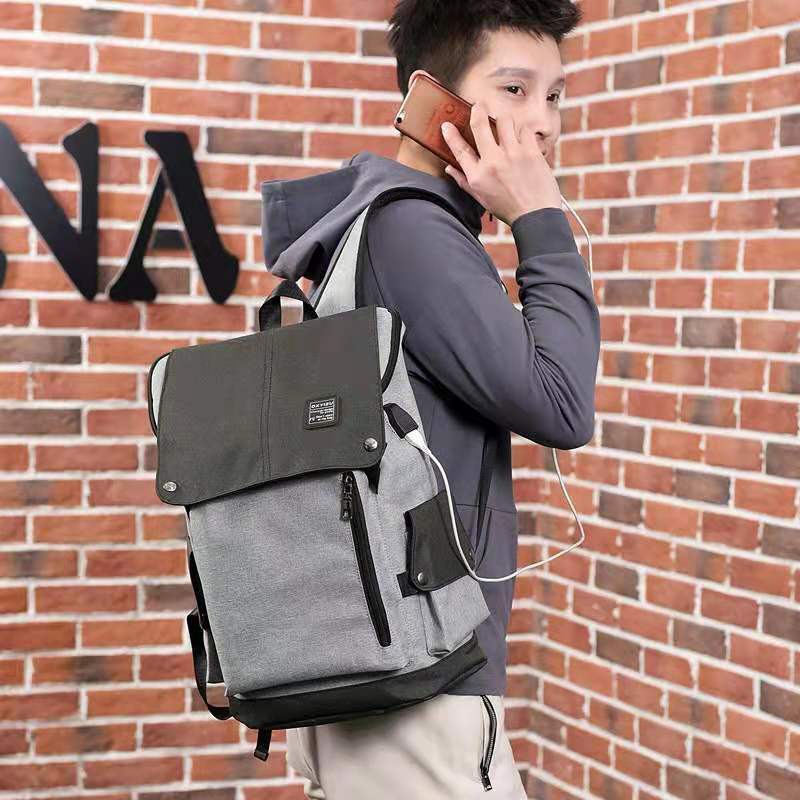 Highland Tas Ransel Pria Backpack Tas USB Tas Laptop Korea TCR09