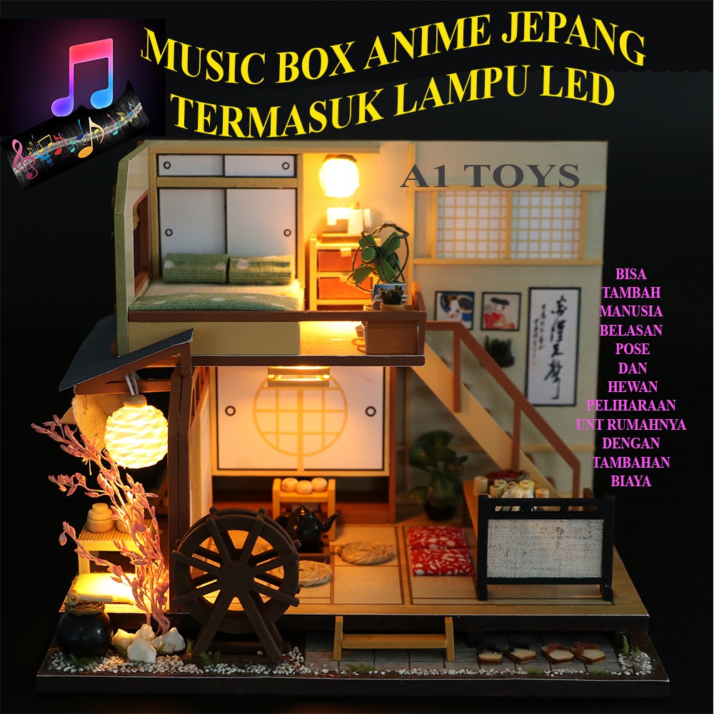 DIY Miniature House Dollhouse Rumah Rumahan Istana Unik Plus Lampu