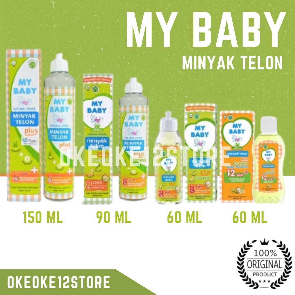 My Baby Minyak Telon Plus ( 60ml, 90ml, 150ml ) + MY BABY 60ML