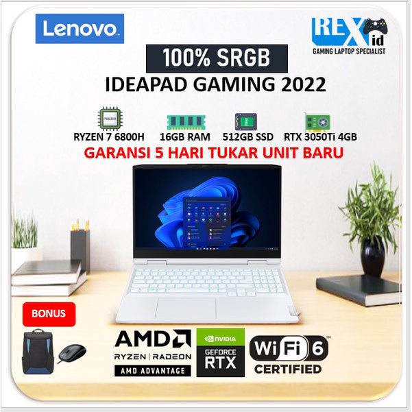 IDEAPAD GAMING RYZEN 7 6800H RTX 3050Ti