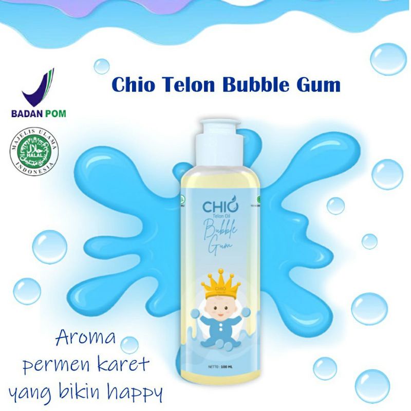 Chio Minyak Telon Aroma Chocolate Malt, Sparkling Lemon, Bubble Gum, Strawberry Milk