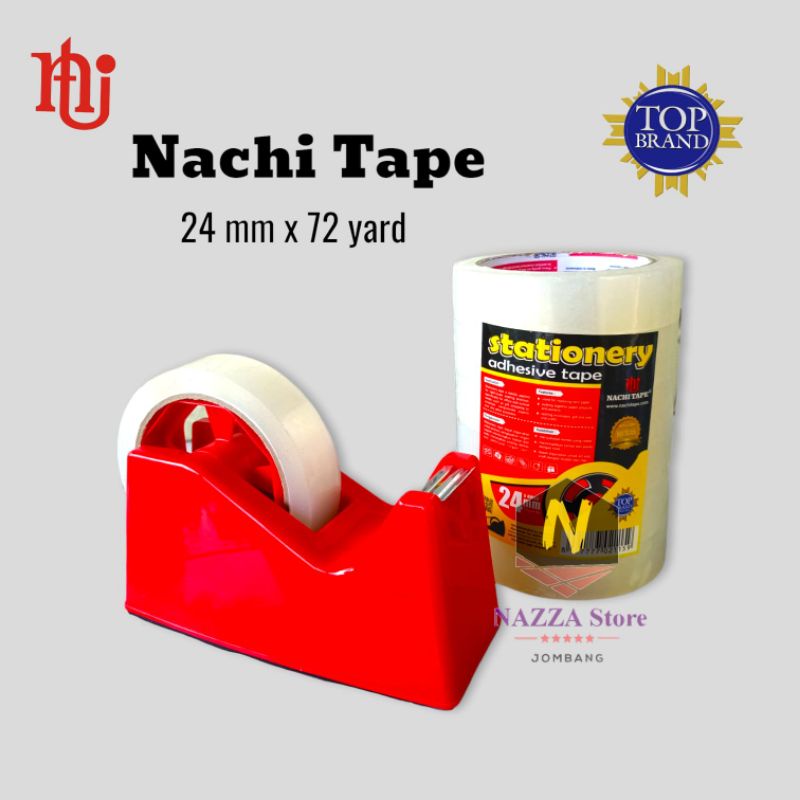 

NACHI TAPE isolasi solasi bening 24 mm x 72 yard 1 roll
