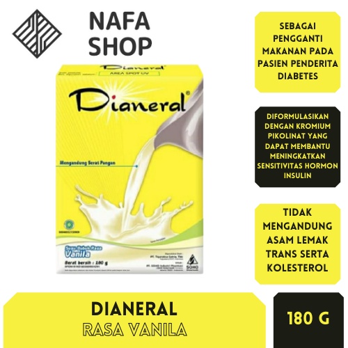 

SUSU DIANERAL 180 G RASA VANILA