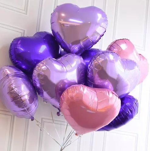 Hot Sale/5Pcs Emas Perak Hati Foil Love Balon/18Inci Balon Cinta Besar/Balon Udara Foil Warna-Warni Untuk Pesta Pernikahan Ulang Tahun Supply Mainan Tiup Anak