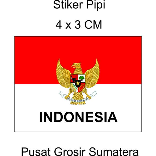Varian 3 Stiker  Pipi Bendera  Merah Putih dan Garuda 