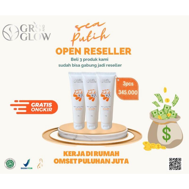JOIN RESELLER LOTION WHITENING DNA SALMON SEAPUTIH BY GRS AND GLOW