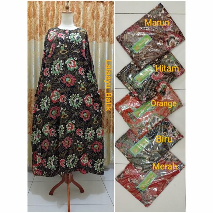 LONGDRES BATIK ABAYA JUMBO KENCANA UNGU LEBEL