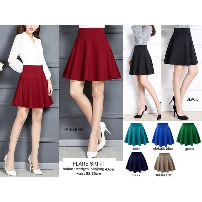 Chrystion Midi Zarah Ruffle Skirt Rok Wanita Pendek Katun Kotak Murah Bawahan Fashion Distro Elegan Shopee Indonesia