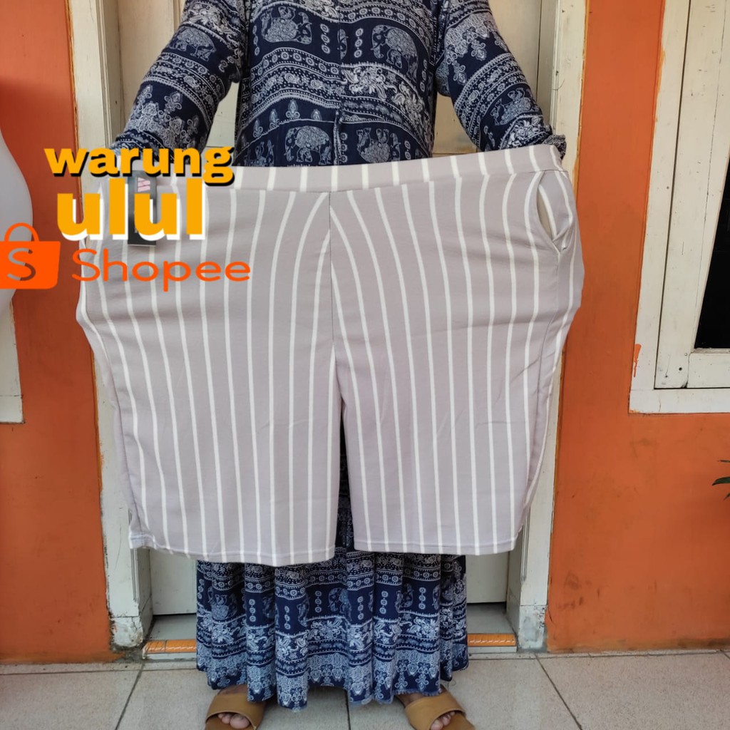 kulot pendek super jumbo bahan crepe tebal