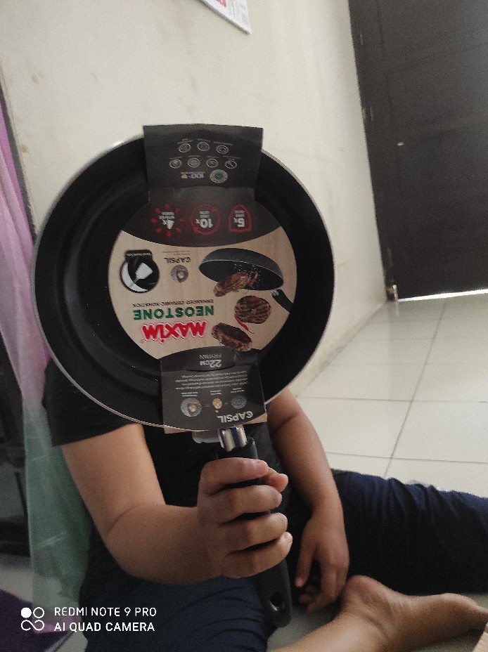 Maxim Frying Pan Keramik Tanpa Minyak 22cm | Wajan Anti Gores | Penggorengan Anti Lengket | Teplon