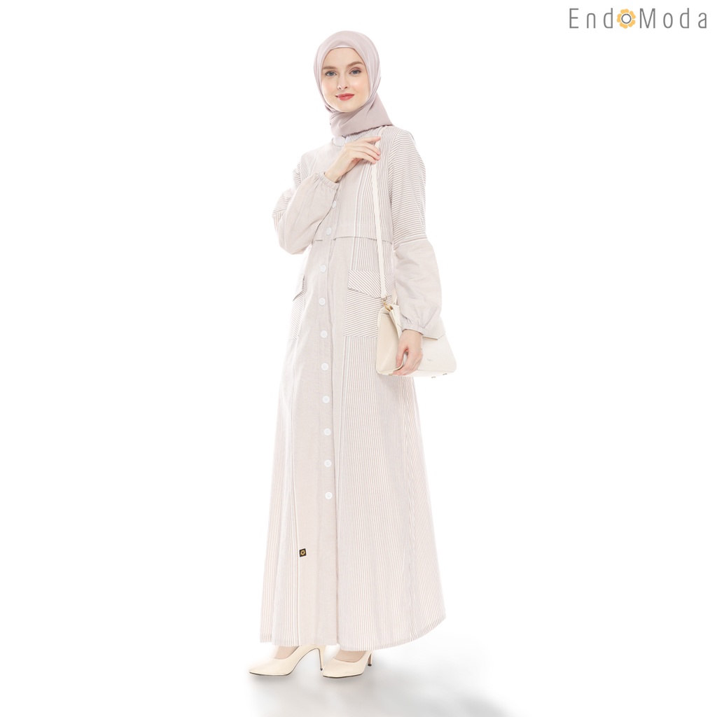 Endomoda Gamis Muslim Pc 111 Silver Black Choco Shopee Indonesia