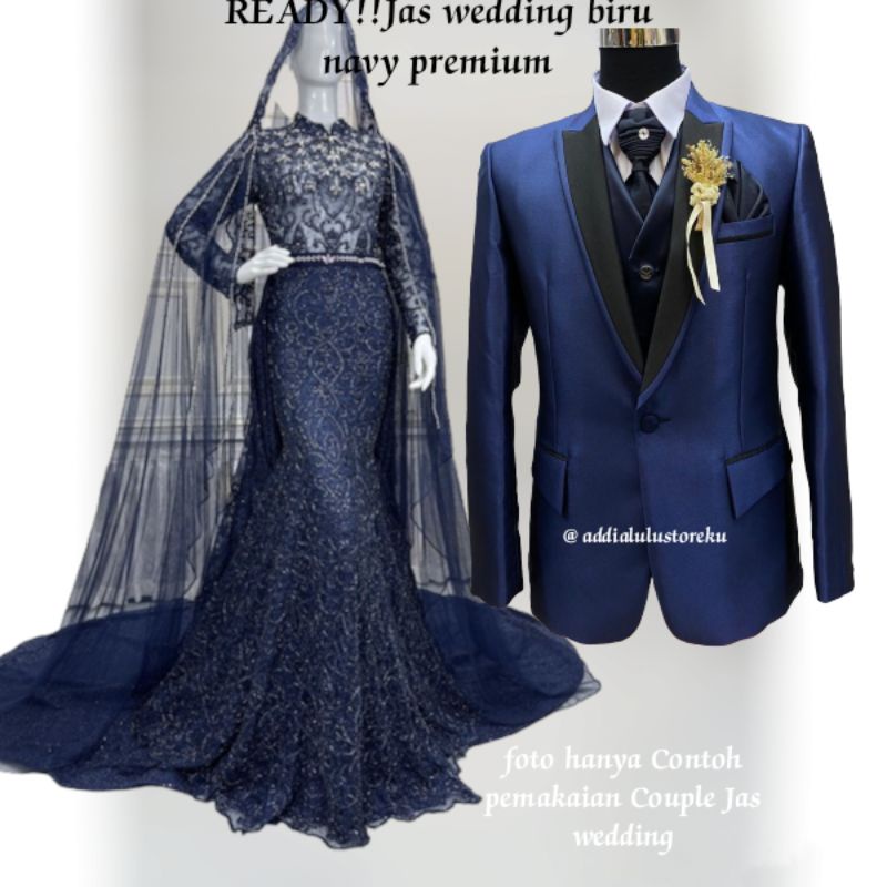 Jas pengantin pria Navy semi woll /jas wedding premium/jas formal navy