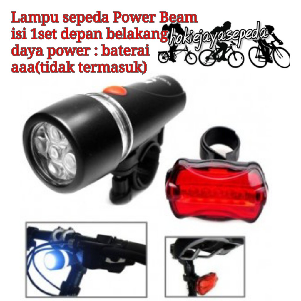 Lampu Led Sepeda Powerbeam 5 Led Terang