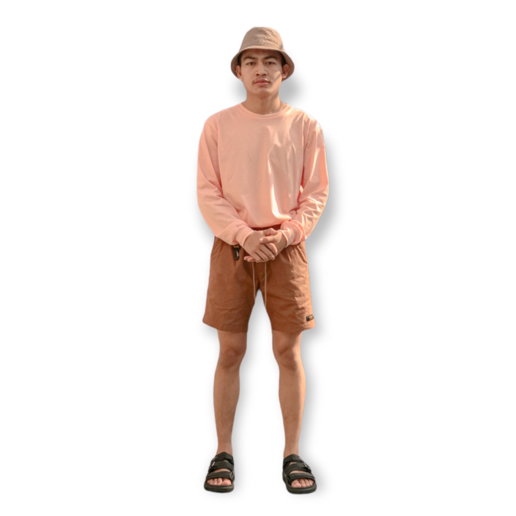 Kaos Lengan Panjang Pria / Kaos Pria / Kaos korea Pria / Kaos TELLYOURFRIENDS Baby Salmon