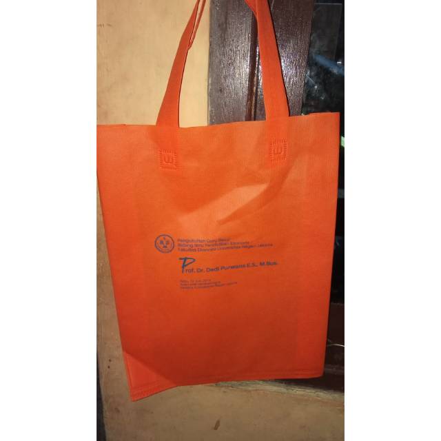 

souvenir tas 30x40 kemasan plastik + sablon 1 sisi