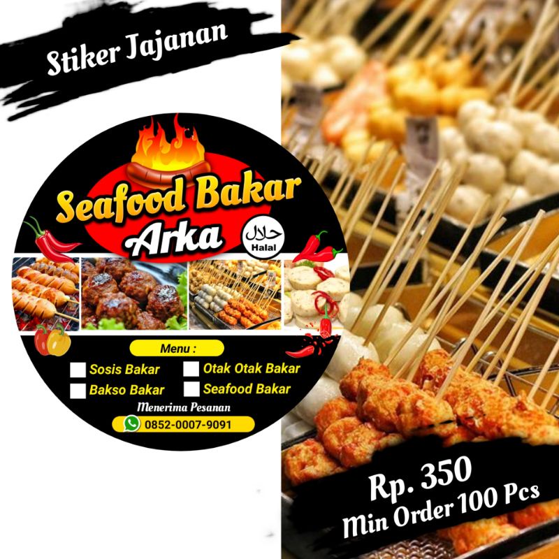 Jual Stiker Label Kemasan Stiker Snack Stiker Jajanan Stiker Jajan ...