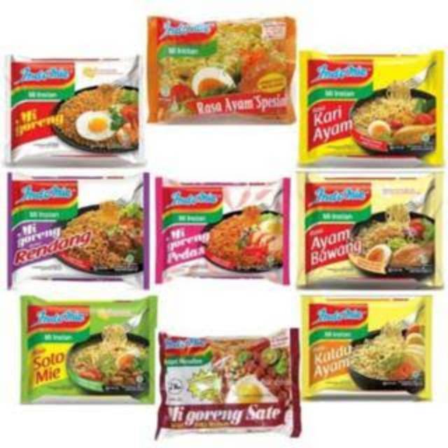 

Mie Indomie Goreng Dan Kuah All Varian SATUAN RETAIL