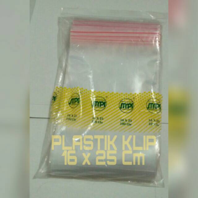 Plastik Klip Uk 16x25 Cm(isi 100 Lembar/pack)