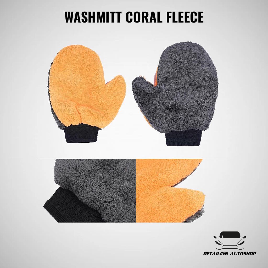 Wash Mitt Coral Fleece