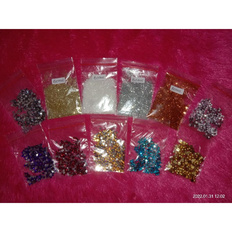 paket gems 7 warna free gliter 4 warna