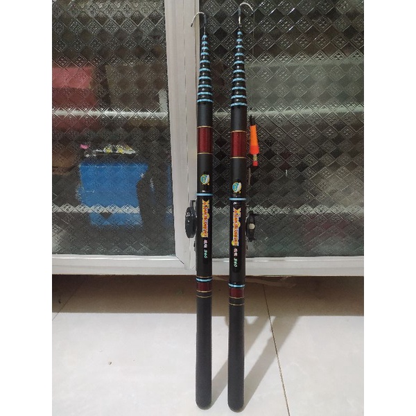 joran pancing tegek Joran Orca Xiaguang/Orca TJL 300 360 450 set kolong komplit tinggal pakai/plung