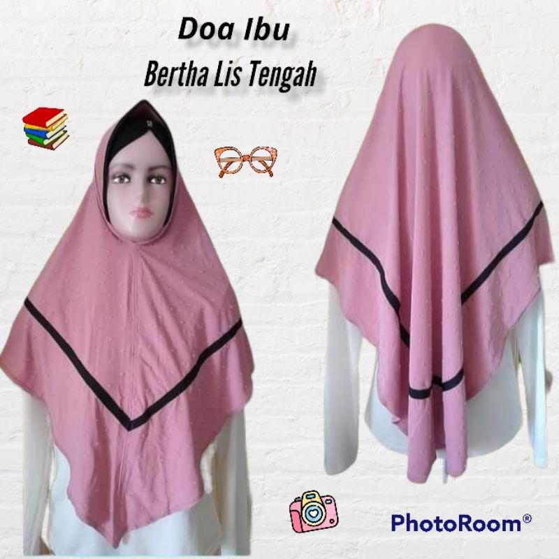 Jilbab hijab kerudung instan Doa Ibu DOI Bertha Lis Tengah