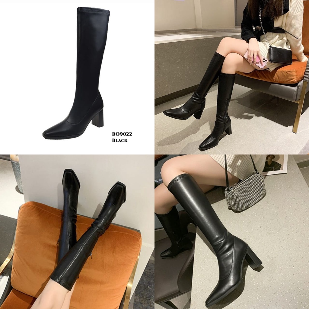 RESTOCK PRF Sepatu Long Boots Heels Korea BO9022