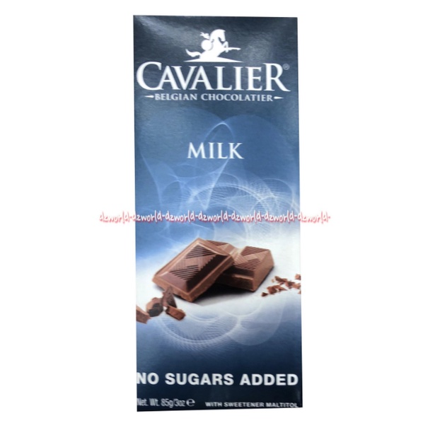 Cavalier Dark Milk Hazelnut 85gr No Sugar Added Coklat Tanpa Gula Cokelat Bar Aman Untuk Diabetes