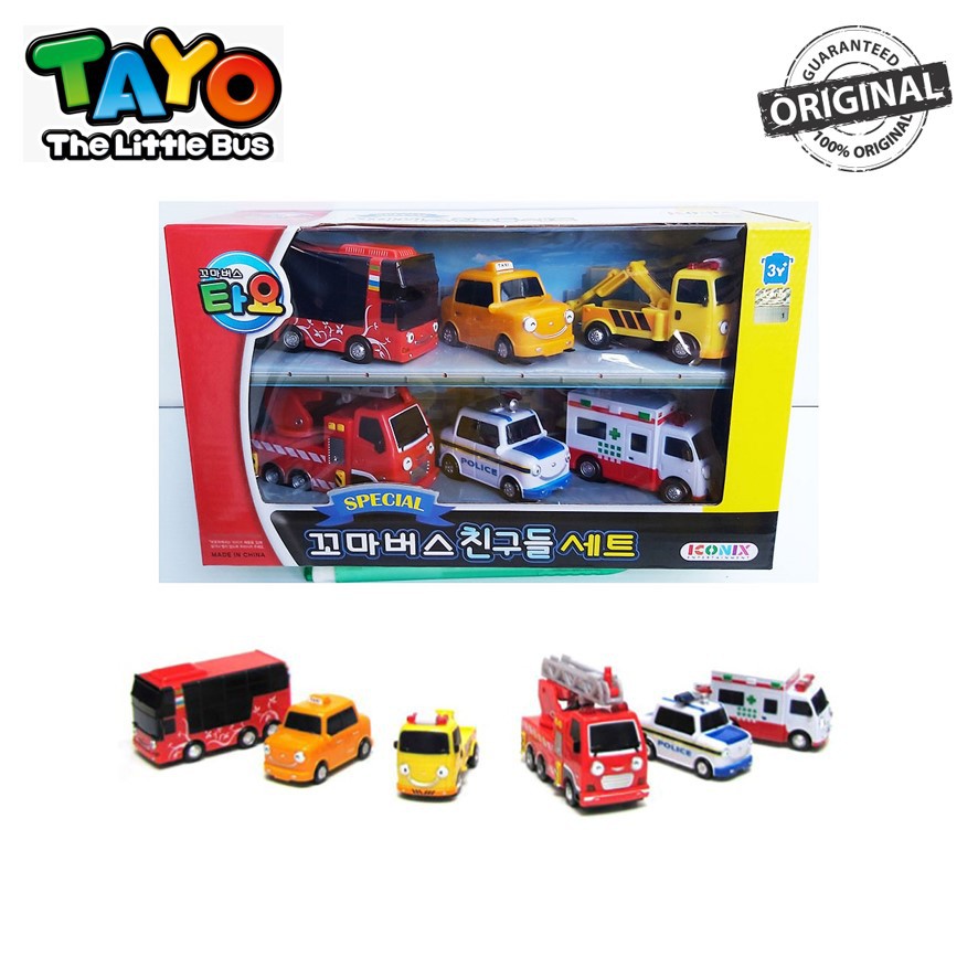Original Tayo The Little Bus Mini Cars Set 6 Style TYT112010 Toto Cito Nuri Frank Pat Alice Korea
