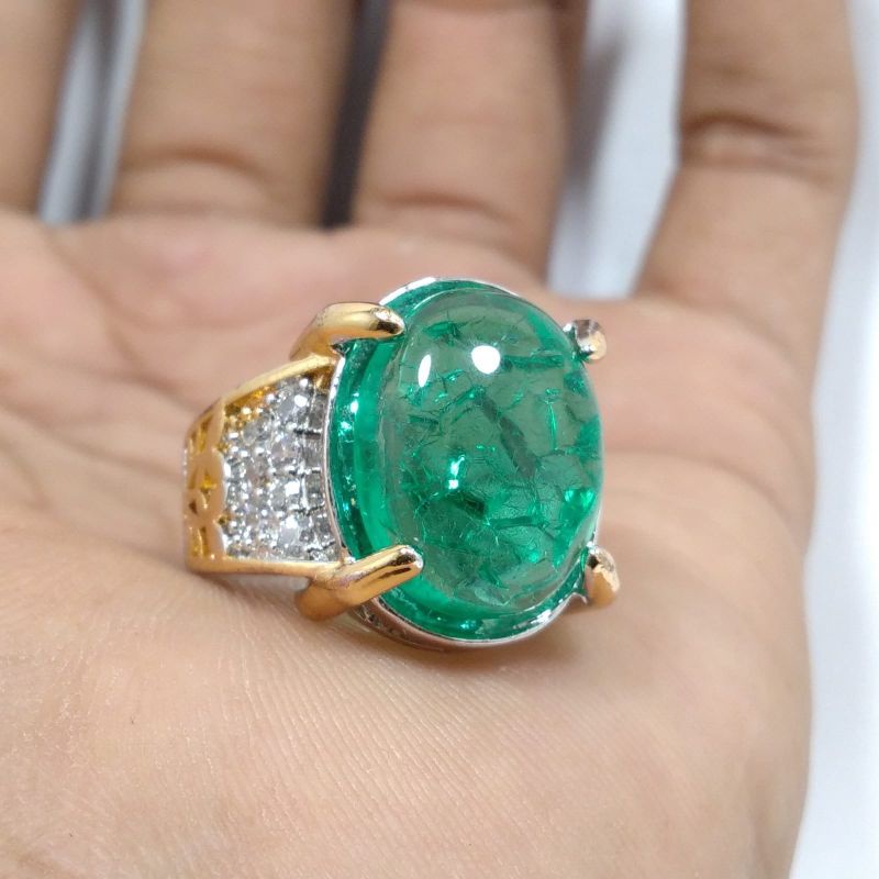 TERLARIS BATU ZAMRUD RUSIA ASLI CHATAM SIAP PAKAI