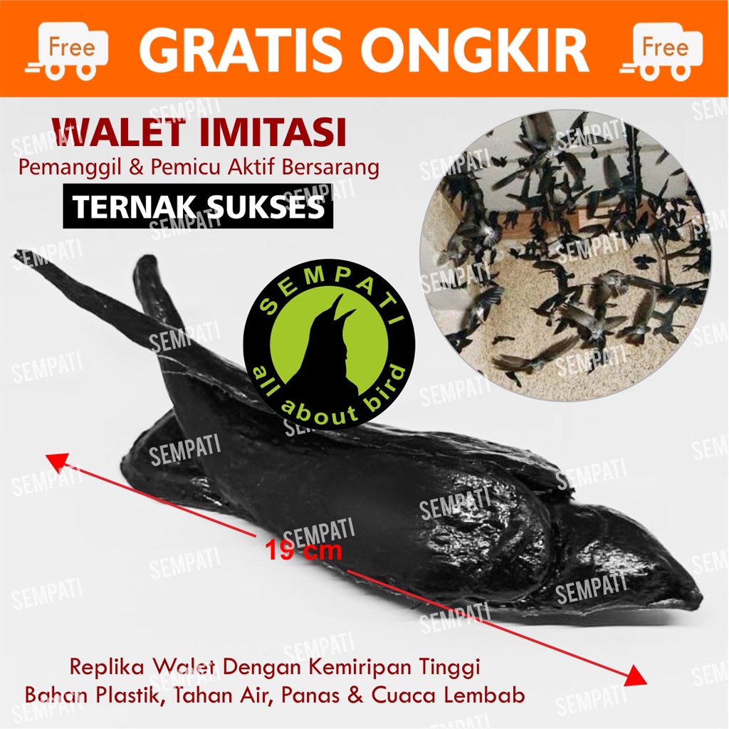 Burung Walet Imitasi seperti Aslinya /burung walet pancingan/walet palsu/ sarang Walet imitasi palsu / sarimi / sarang walet imitasi / Burung Walet Palsu Hitam Dummy Pemanggil Cepat Pemikat Pikat