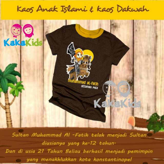 Kaos anak islami / kaos anak muslim / kaos Al Fatih / kaos original