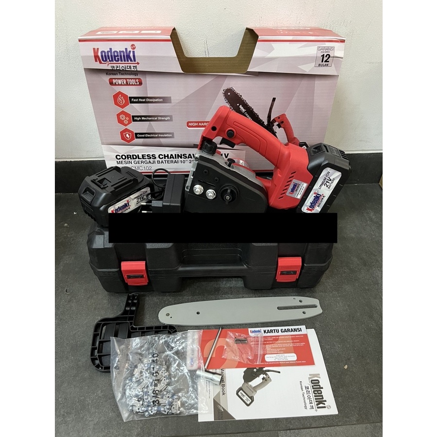 MESIN CHAINSAW CORDLESS 10" inci Gergaji Kayu Pohon