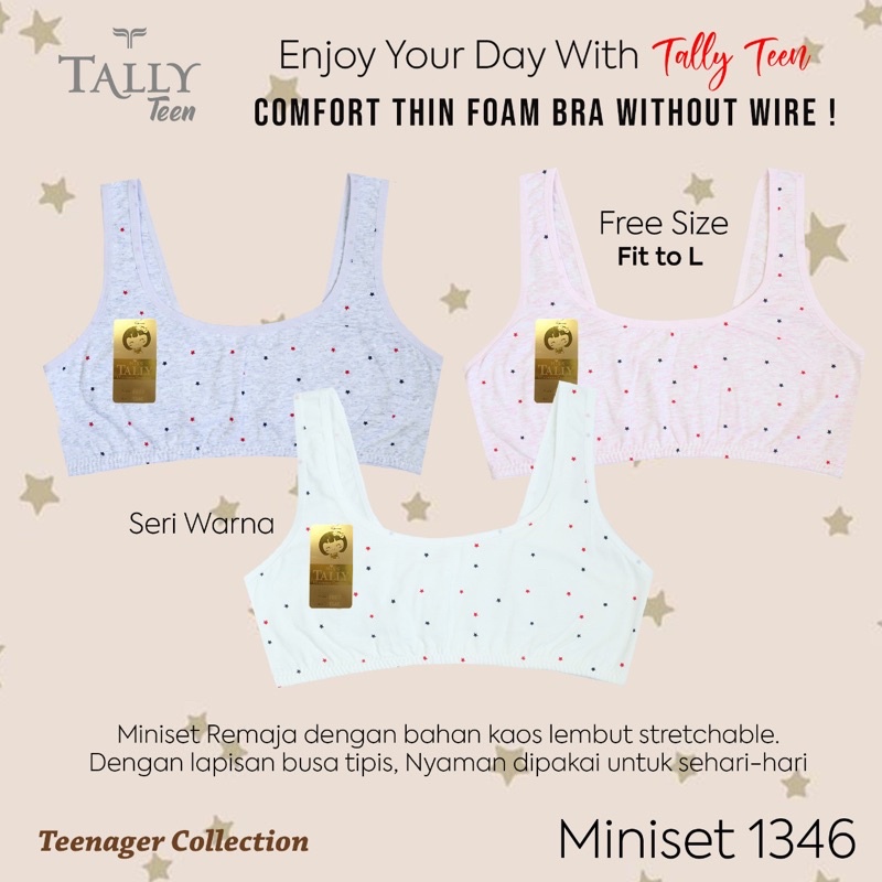 TALLY MINISET 1346 I TANPA BUSA | FREE SIZE | BAHAN KATUN