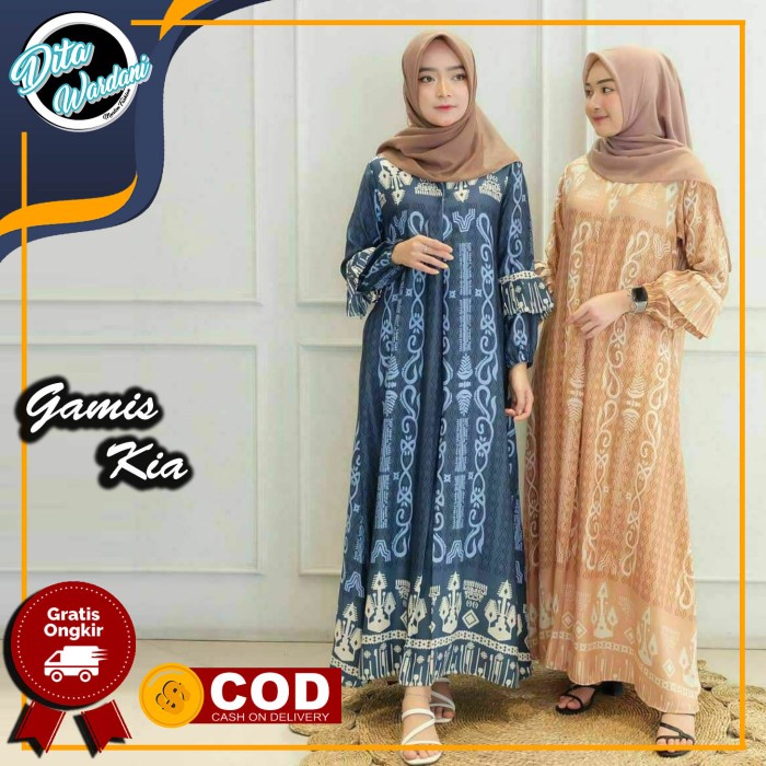 Gamis wanita Baju Gamis Wanita terbaru trend 2021 Original Murah Nyaman Berkualitas - Salem kekinian