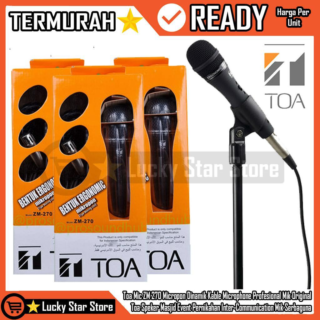 Toa Mic ZM 270 Micropon Dinamik Kable Microphone Profesional Mik Mikrofon Original Toa Speker Masjid