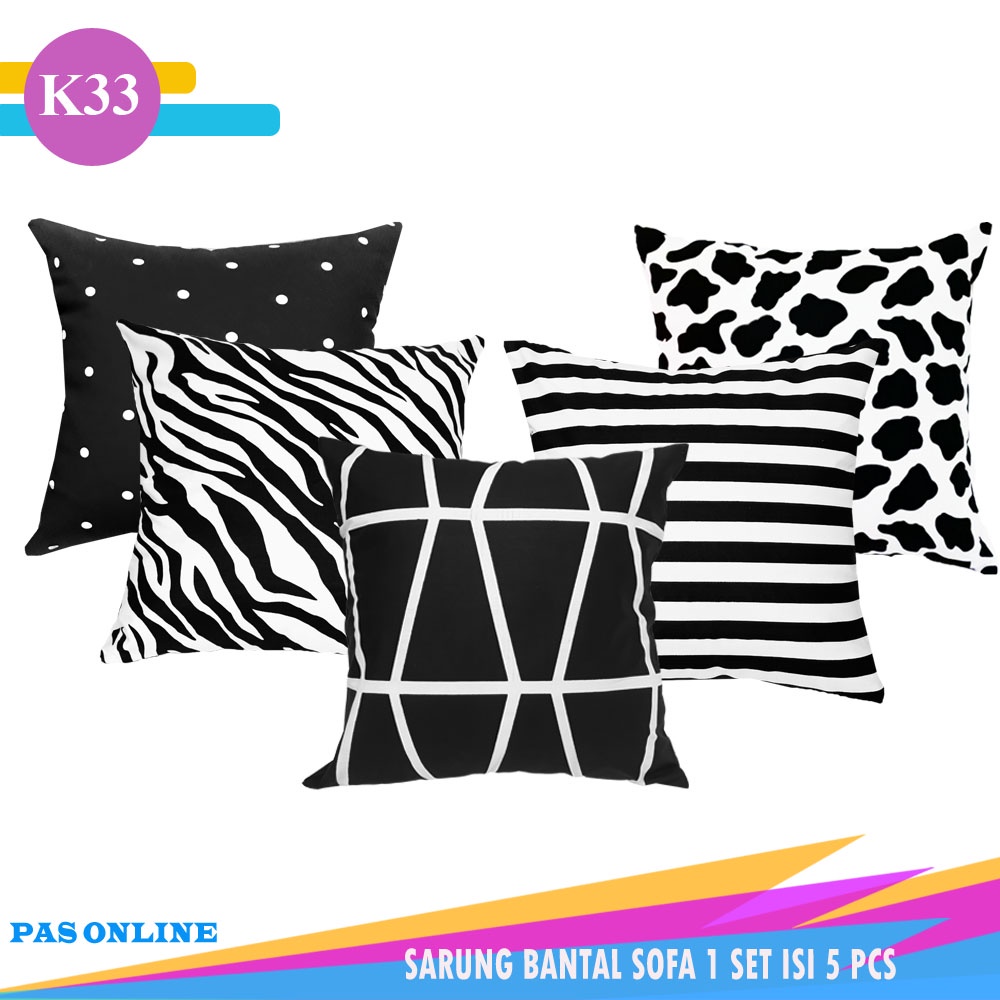 SET SARUNG BANTAL SOFA 50X50 ( 5 SARUNG )