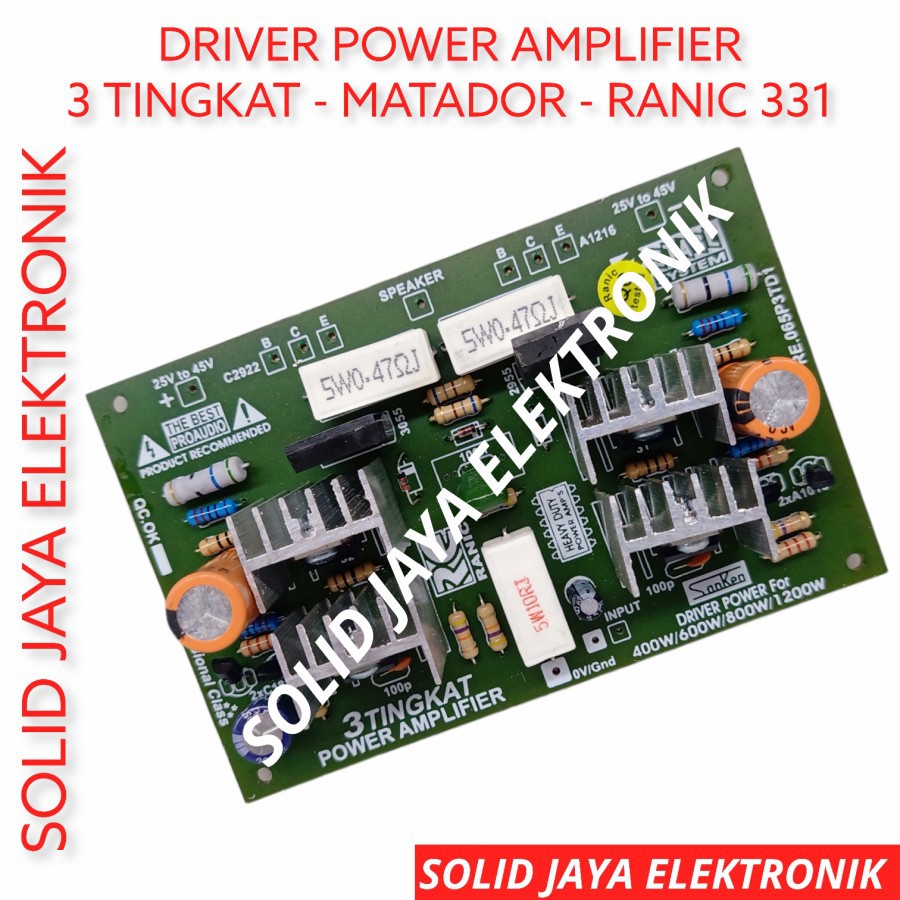KIT DRIVER POWER 3 TINGKAT MATADOR 3 STAGE SYSTEM POWER AMPLIFIER AUDIO MATADOR KIT RANIC 331
