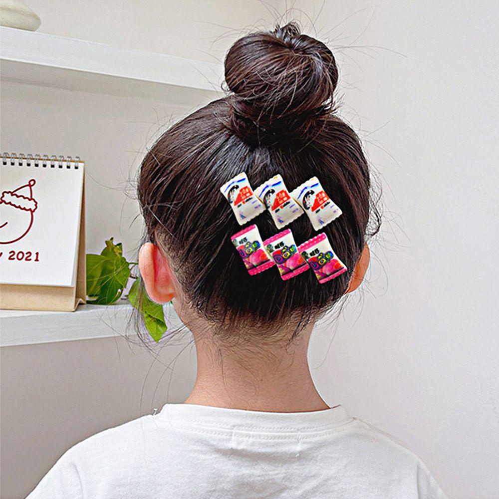 [Elegan] Hair Clip Cute Female Lollipop Kelinci Putih Toffee Lay's Potato Chips Gadis Gaya Korea Jepit Rambut