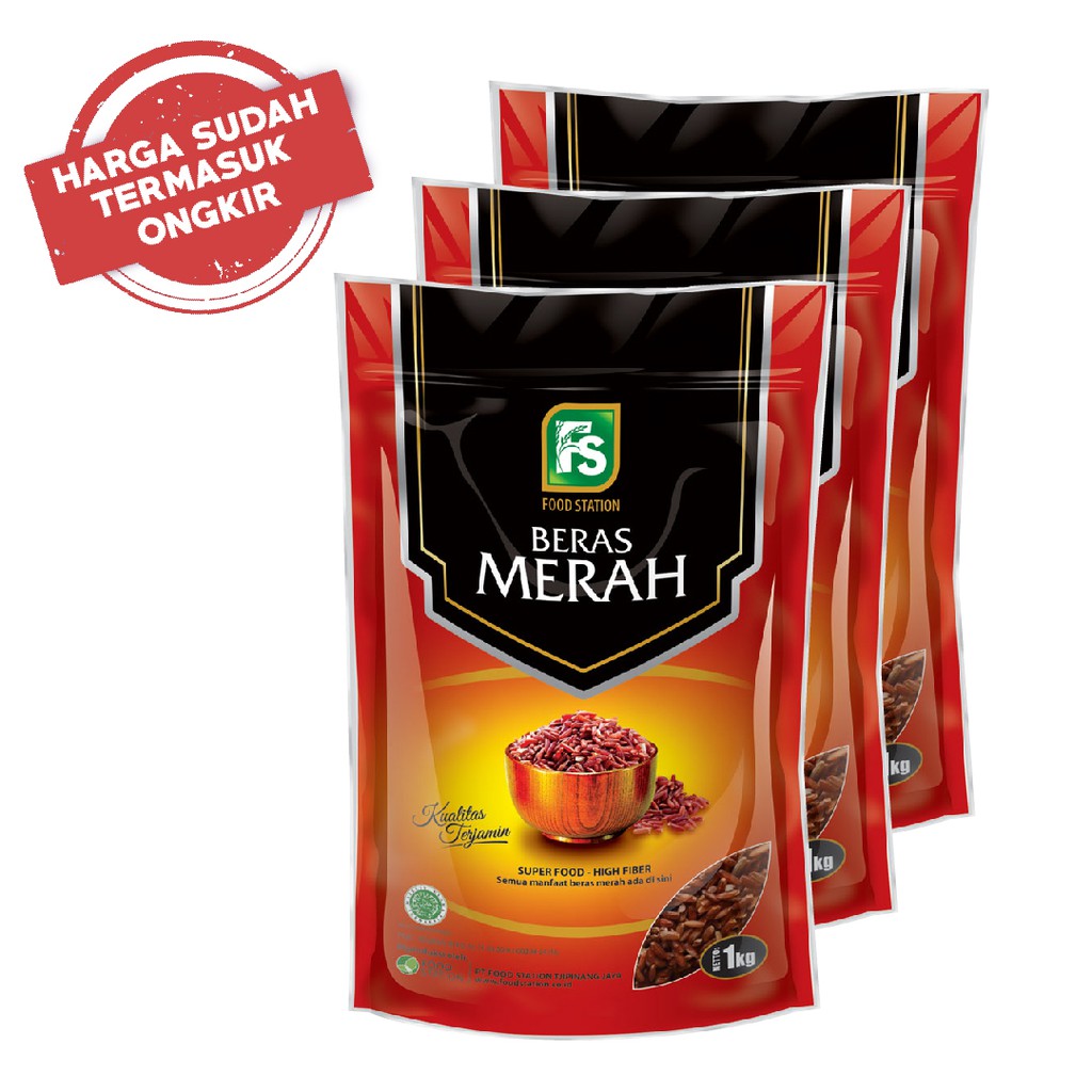 Fs Beras Merah 1kg 3 Pack Indonesia