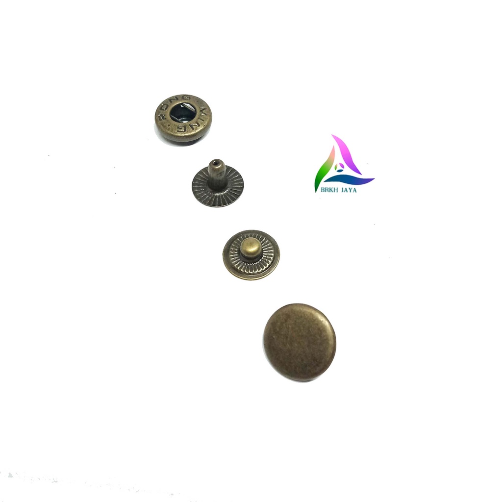 Kancing Cetet Besi Snap Button Diameter 12 mm Antigold 330