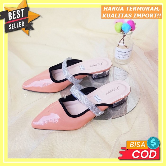 Salee.. Sendal Heels Wanita Hak Tahu 3Cm Tali Belakang Ir.07 Sandal Kondangan Wanita Terbaru Hak Tah