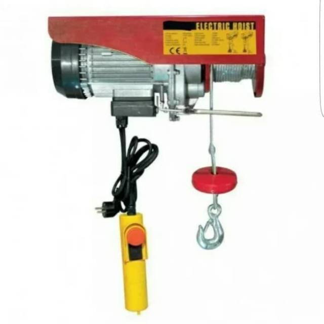 Electric Hoist Mini Crane Hoist Katrol Daya 800 kg + Sling 12 meter