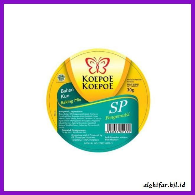

Redwop-Gnikab- Sp Koepoe Koepoe Bahan Kue 30G / Pengemulsi / Baking Mix 30G -Hallall.
