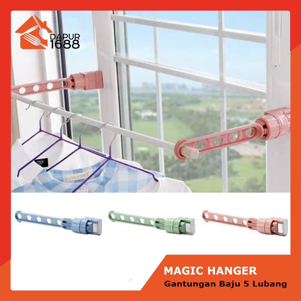 Gantungan Baju 5 Lubang Magic Hanger Multifungsional Foldable Hanger