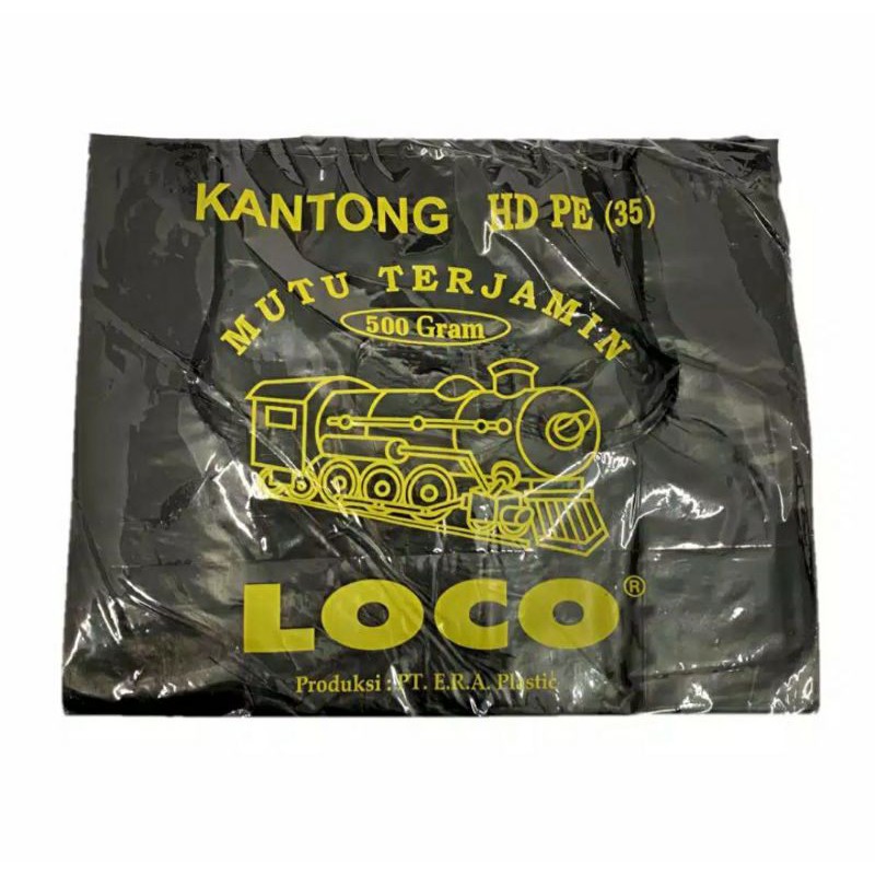 Kantong Kresek Hitam Loco Tebal HD PE 1 Bungkus